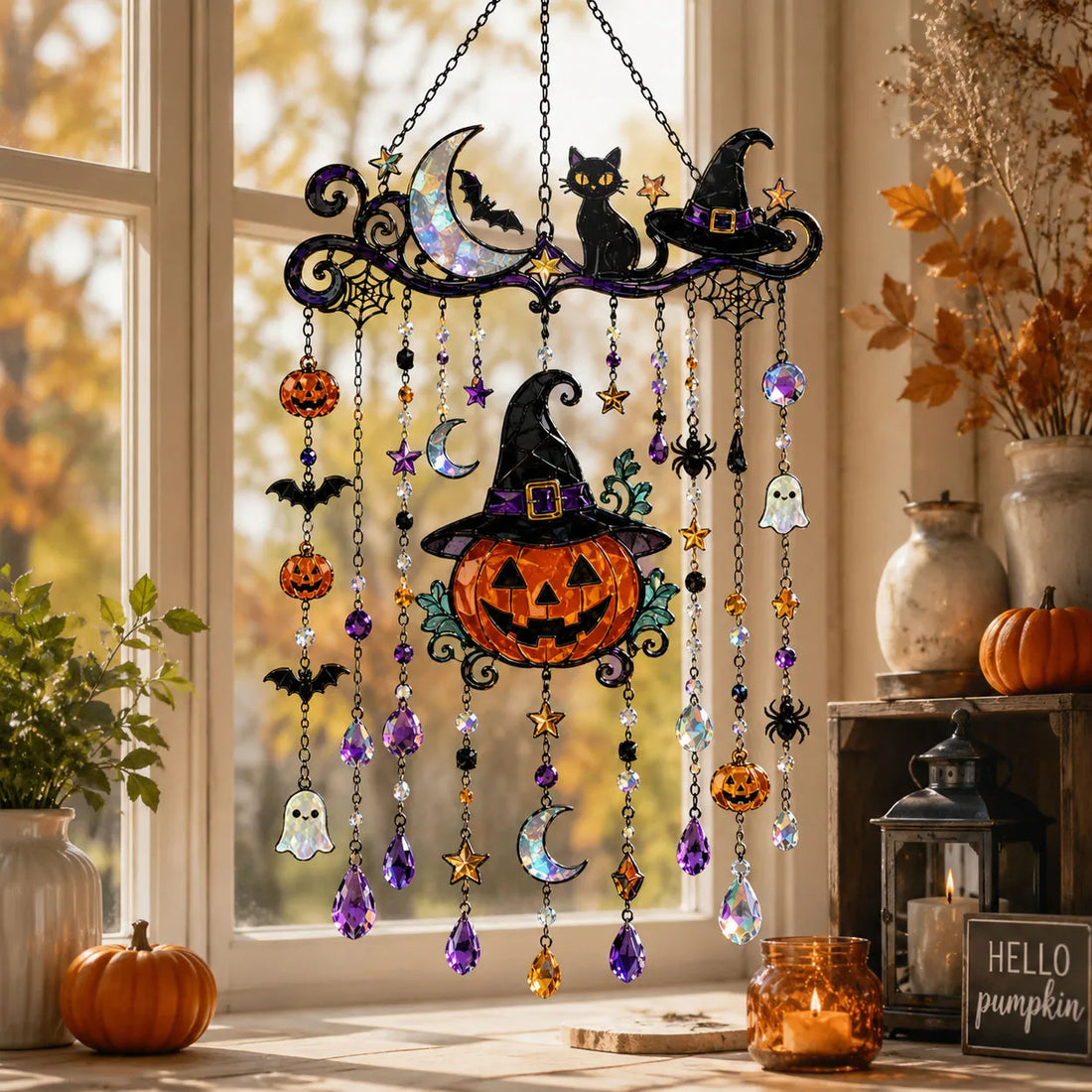 Halloween Crystal Style Hanging Ornament