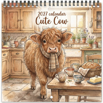 2027 Cute Cow Calendar