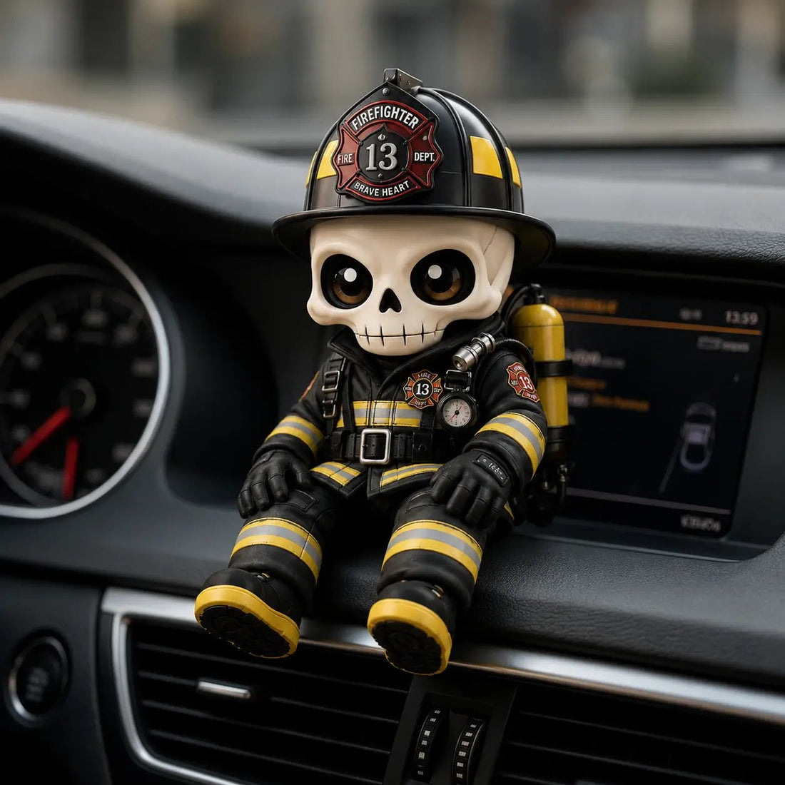 Firefighter Skeleton Shelf Sitter