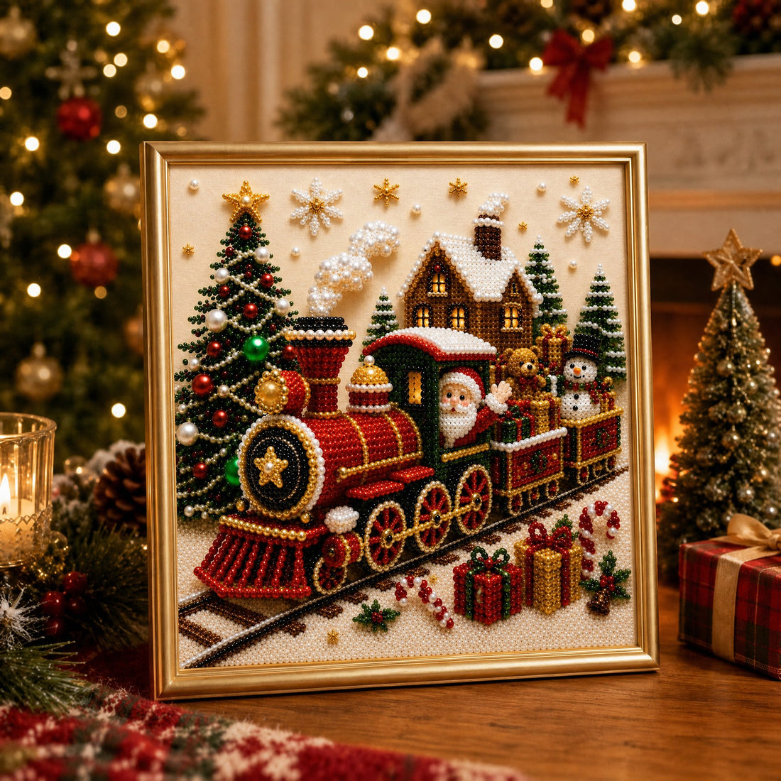 3D Pearl Christmas Wall Art Kit