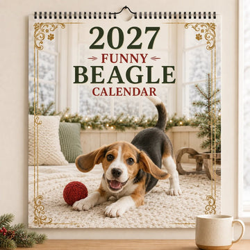 2027 Funny Beagle Wall Calendar
