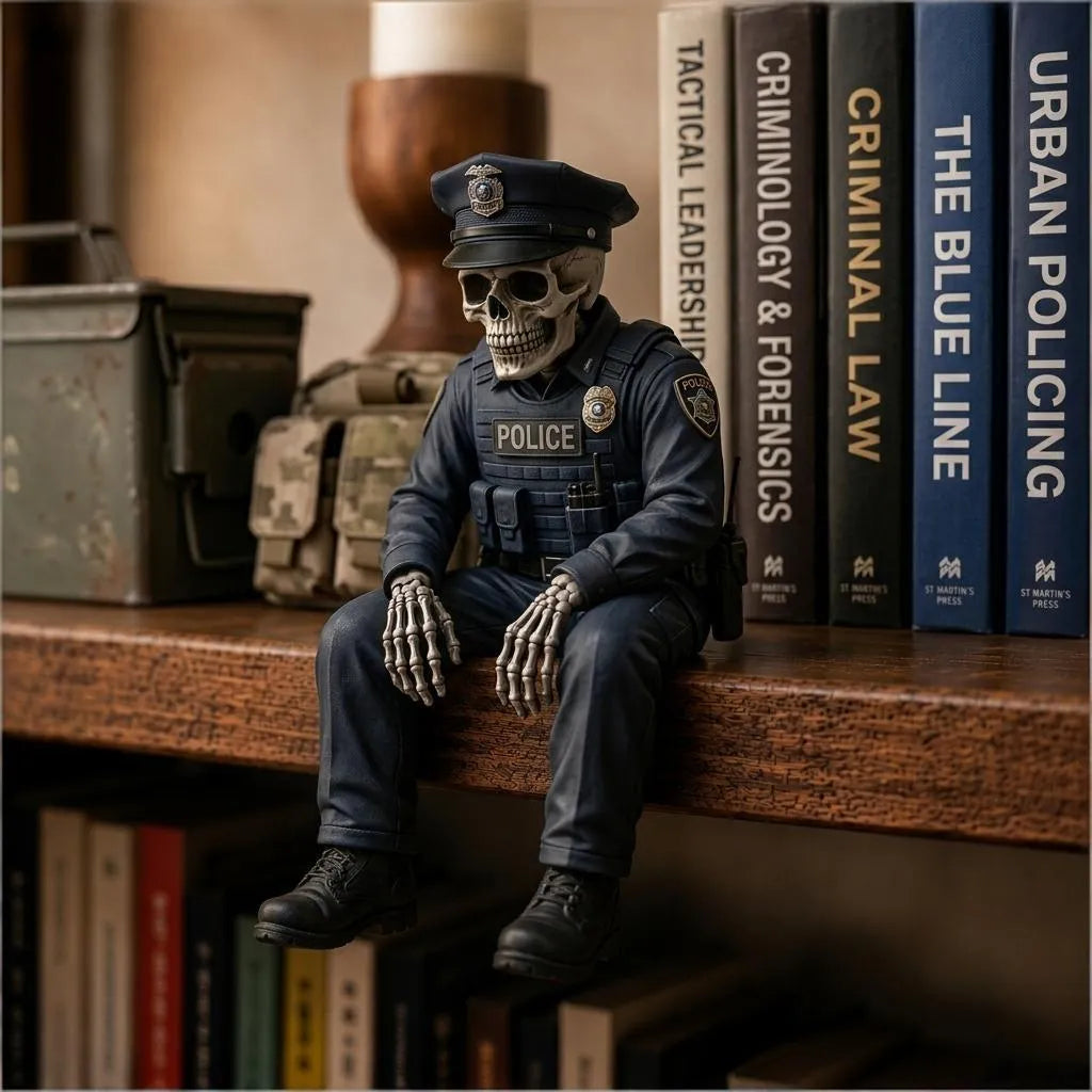 Firefighter Skeleton Shelf Sitter
