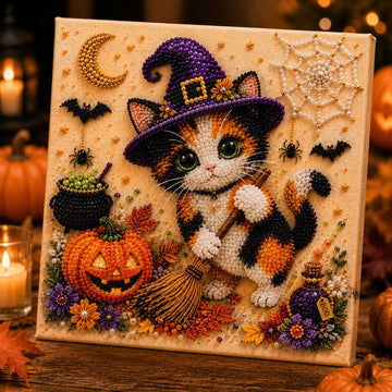 DIY Halloween Cat Pearl Bead Painting Kit