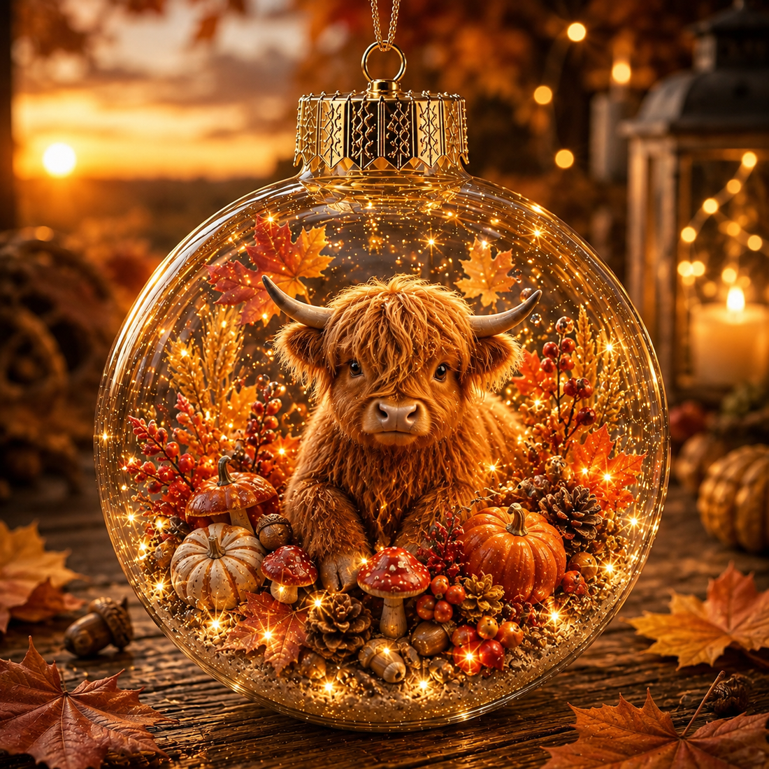 Autumn Woodland Glow Ornament