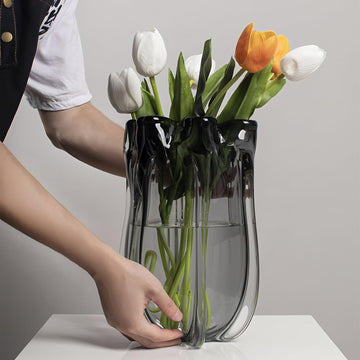 Modern Hand-Blown Art Glass Vase