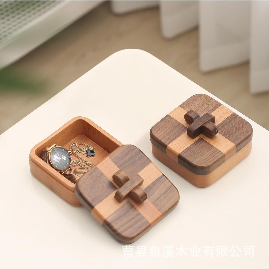Wooden Jewelry Box – Black Walnut Keepsake Organizer