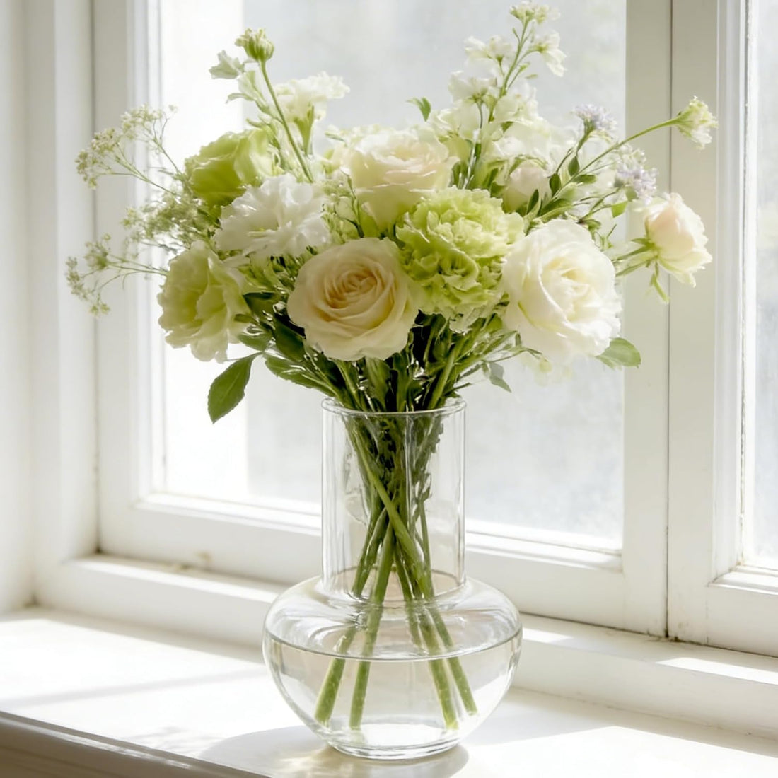 Modern Retro Bubble Glass Vase – Boho Vintage Home Decor