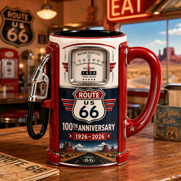 Route 66 Centennial Fuel Pump Mug – 100th Anniversary Edition
