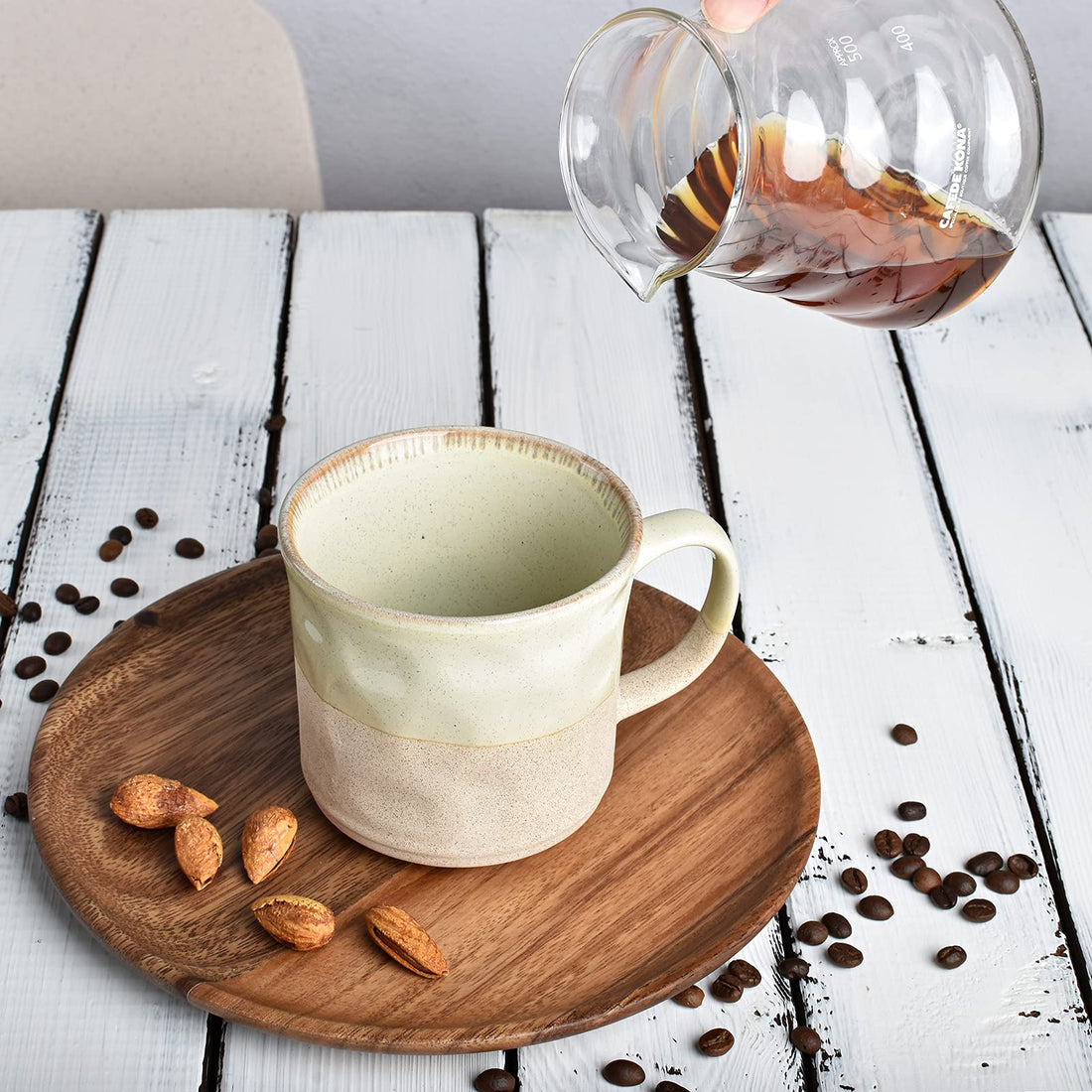 Large Ceramic Coffee Mug – 18 oz Big Tea Cup, Reactive Glaze