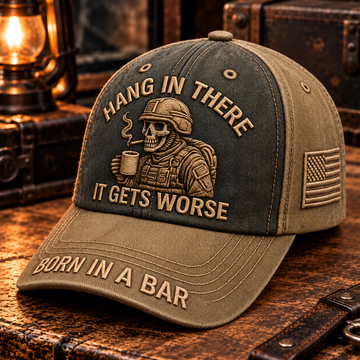 Hang In There Skull Cap