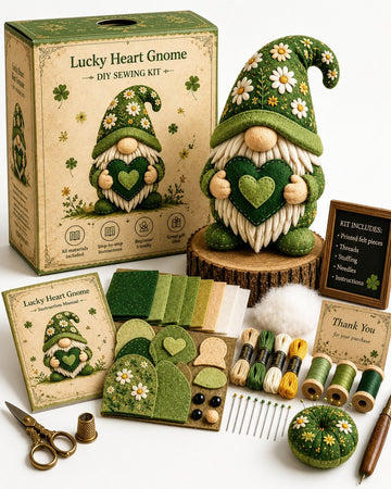 Seasonal DIY Felt Gnome Sewing Kit – Beginner-Friendly Handmade Gnome Craft Kit