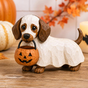 Halloween Spooky Dachshund Resin Figurines