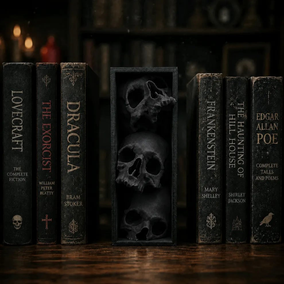 Pile of Skulls Book nook Turn an Empty Shelf Into a Dark Masterpiece