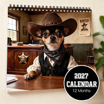 2027 Cowboy Dog Calendar