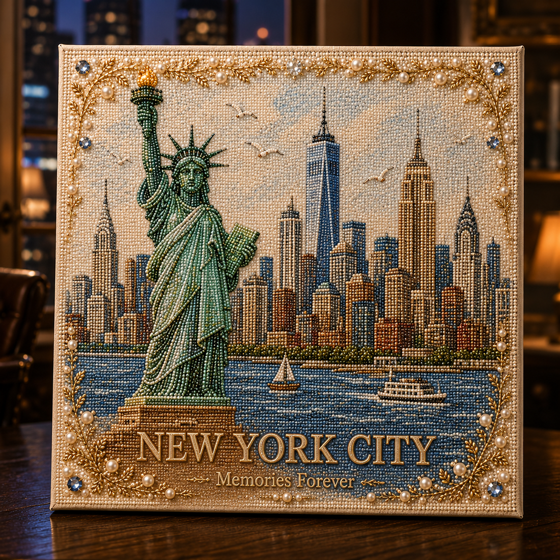 American Landmark Collection Crystal Art DIY Kit