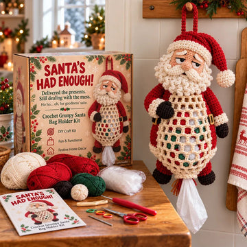 Beginner-Friendly Christmas Crochet Bag Holder DIY Kit