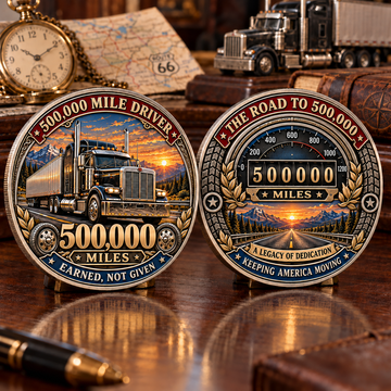 Truck Driver Mileage Milestone Commemorative Challenge Coin Collection