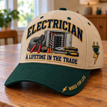 Electrician A Lifetime In The Trade Wired For Life Baseball Cap