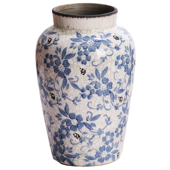Denique Vintage Blue and White Porcelain Vase