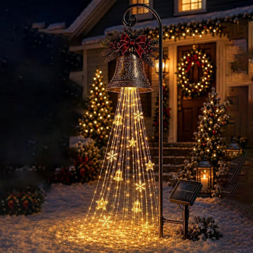 Christmas Bell Cascade Solar Yard Light