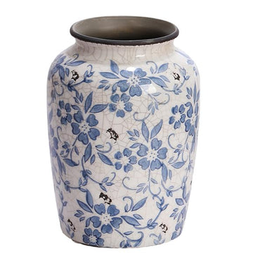 Denique Vintage Blue and White Porcelain Vase