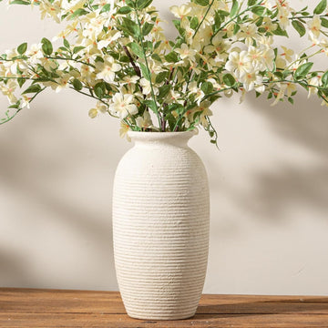Large Rustic Farmhouse Ceramic Flower Vase