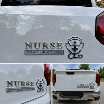 Nurse Compassion Strength Service Car Emblem Metal Badge