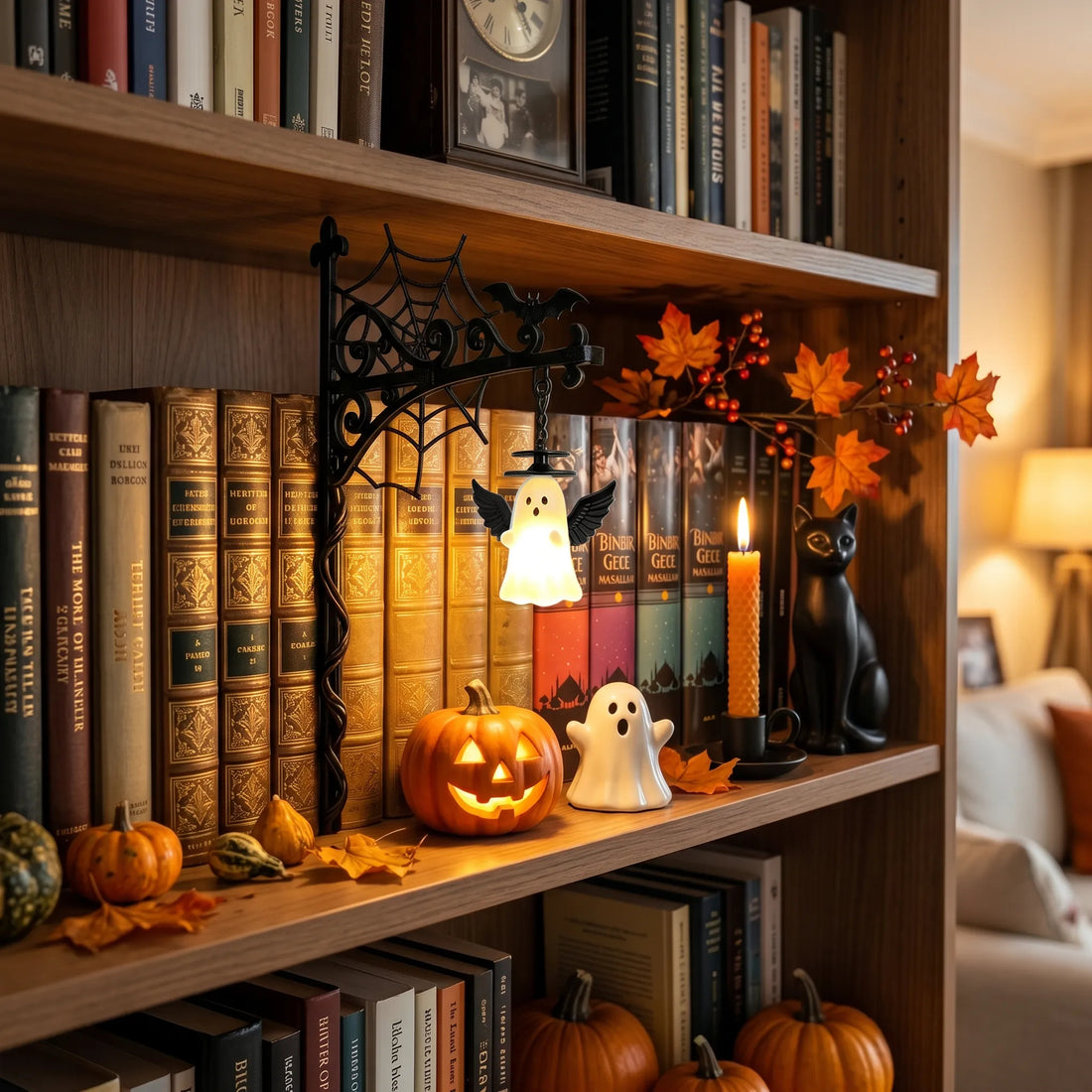Where Every Shelf Tells a Story——Halloween Edition Library Shelf Lanterns