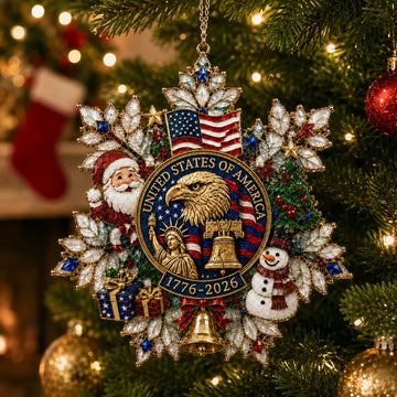 USA 1776-2026 Christmas Ornament