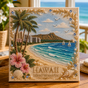 American Landmark Collection Crystal Art DIY Kit