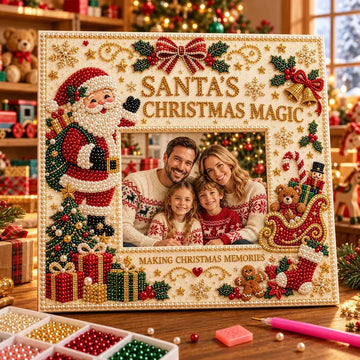 DIY Christmas Pearl Art Photo Frame – Create Memories Together