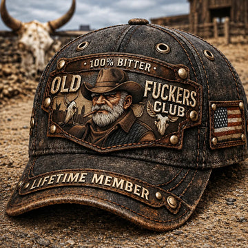 100% Bitter Old F**kers Club Printed Cap