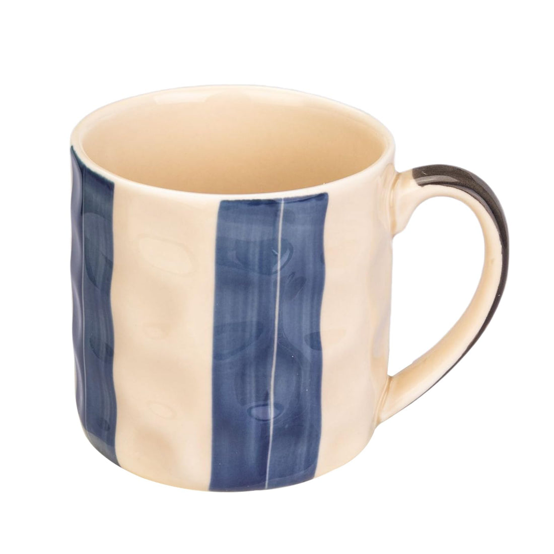 Hand-Painted Underglaze Ceramic Mug – Solid Color Minimalist Amber Stoneware Tea Cup
