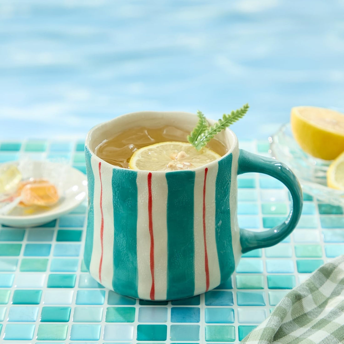 Stripe Ceramic Coffee Mug – Vibrant Striped Design Cute Cup