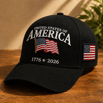 United States of America Anniversary Embroidered Cap