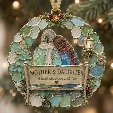 Sea Glass Family & Friendship Christmas Ornament