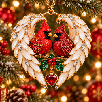 2026 Angel Wing Heart Bird Christmas Ornaments