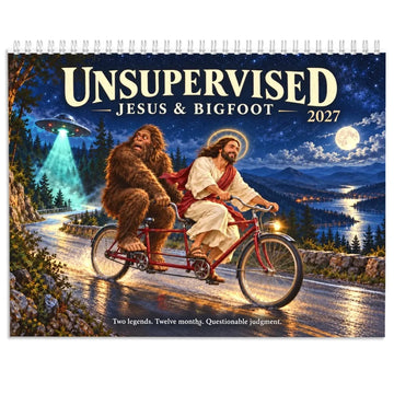 Funny Jesus and Bigfoot Calendar 2027