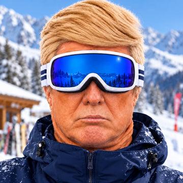 Funny Blonde Side-Swept Hair Design Balaclava Ski Mask