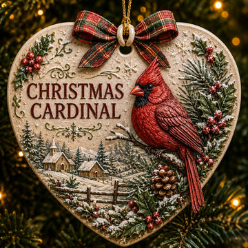Christmas Animal Heart Ornament