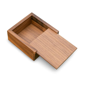 Walnut Jewelry Box – 3.7" x 3.7" x 1.6" Handcrafted Wood Ring & Earring Keepsake Box