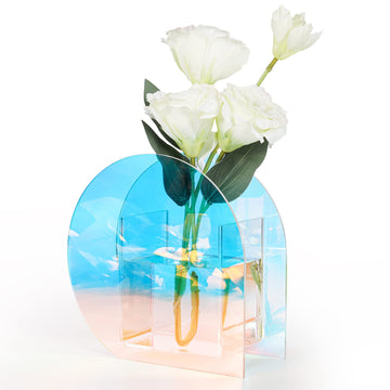 Iridescent Acrylic Water Drop Art Vase