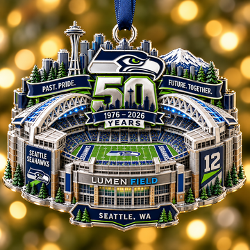 Seattle Seahawks 50th Anniversary Lumen Field Collectible Ornament