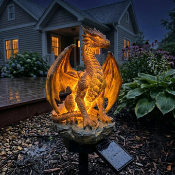 Epic Guardian Dragon Waterproof Solar Powered Garden Landscape Stake Light