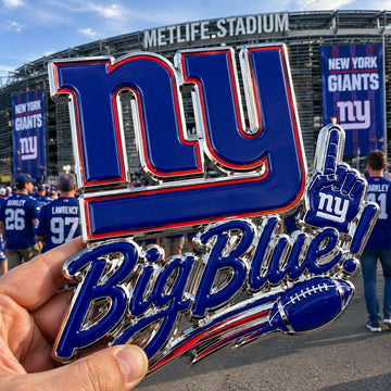 Big Blue Car Emblem Metal Badge