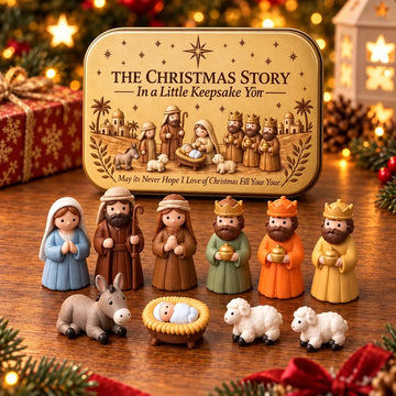 Mini Nativity Scene Keepsake Tin