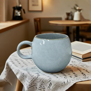 Large Ceramic Coffee Mug – Vintage Tea Cup with Handle