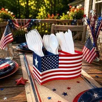 Patriotic Cutlery Straw Holder
