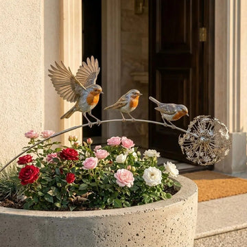 Robin Memorial Garden Stake – “Loved Ones Are Near”