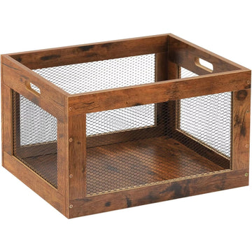 Vinyl Library Crate Solid Wood Storage Cube